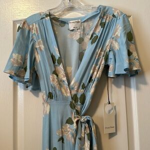 Floral wrap maxi dress NWT!